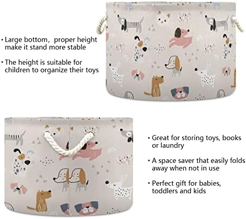 Голема корпа за складирање за играчки куче детско животно тркалезно ќебе корпа за бебешки алишта за перење платно организатор канта кутија памучна јаже склопувач?
