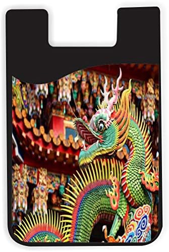 Азиски декоративен кинески змеј шарен дизајн на змеј деса - силиконски лепило за лепила за лепила за лепила за лаптиви картички за iPhone/Galaxy