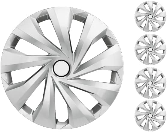 Копри сет од покривка од 4 тркала од 14 инчи сребрена Hubcap Snap-on одговара на Хонда