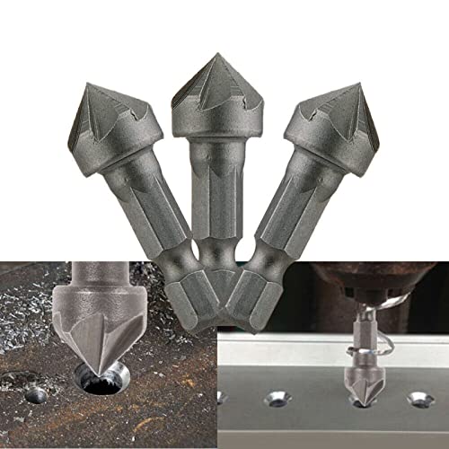 BIENKA 1pcs 90 Степен Countersink Вежба Chamfer Малку 1/4 Хексадецимален Стебло Столарија Дрво Обработка Агол Точка Наклон Сечење Машина Отстрани