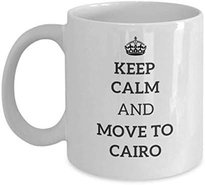 Бидете Смирени И преместете се Во Каиро Чаша За Чај Патник Колега Пријател Подарок Египет Патување Кригла Присутни