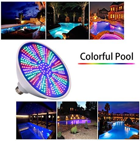 Светла за базени MopzLink, 120V 40W RGB боја што се менува подводен LED светло за LED базен за вграден базен со далечински управувач,