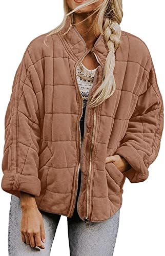 Qfvzhy женски ровови палта стојат јака памучна памучна јакна лабава џеб со долг ракав палто слатки зимски облеки