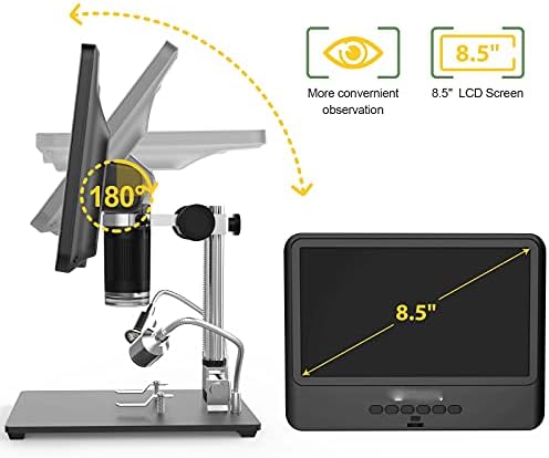 LXXSH Електронски Микроскоп 5x-1200x Дигитален Микроскоп Камера ЗА Лемење Лупа Прилагодлив 1080p Опсег