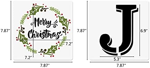 Радост Снегулка Матрици, 5 парчиња Среќен Божиќ Венец Радост Матрици За Сликање На Дрво, Еднократно Пластични Шаблони За Божиќ Пред Вратата