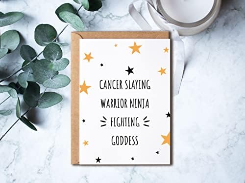 KrysDesigns Борец За Рак Картичка Рак Воин Рак Добијте Добро Картичка Симпатична Добијте Подарок Рак На Дојка Поддршка Картички Рак Убиство Воин