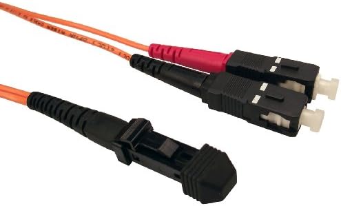 Shaxon FCSCLCQ01M -B, SC до LC Duplex Multimode 50/125 10 Gigabit Coder Coder Coder - Aqua PVC поштенски кабел, 1 метри