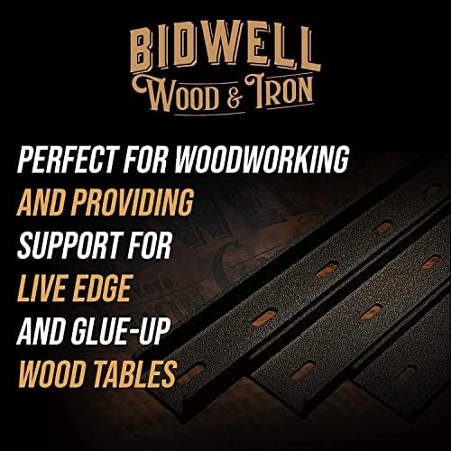 Bidwell Wood and Iron C Channel 2.0-1/2 Нога скриена метална поддршка за заградување за живи раб или лепак маси за дрво 30