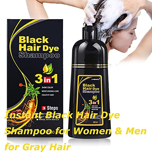 2023 Шампон за боја на коса 3 во 1 шампон за коса Инстант коса бои хербални состојки за жени и мене, боја шампон боја шампон, покриена сива