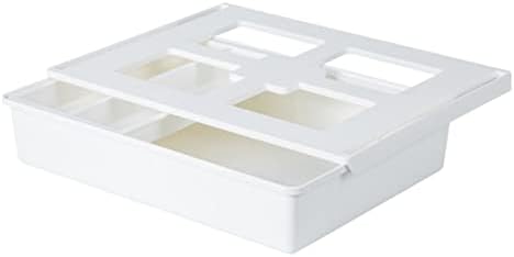 Кабилок 2 парчиња Кутија За Фиоки под Масата Кутија За Складирање Козметика Бел Организатор Стомачни Без Удирање