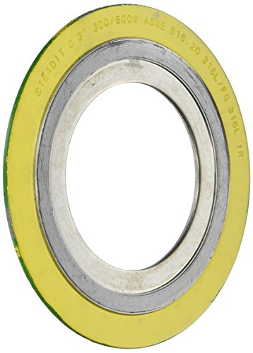 Стерлинг Печат и Снабдување, Inc. API 601 9000IR3316GR300 Спирална рана заптивка со 316SS внатрешен прстен, 3 големина на цевката