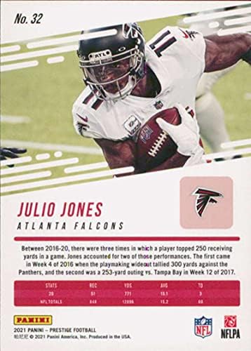 Julio Jones 2021 Panini Prestige #32 Nm+ -MT+ NFL фудбалски соколи