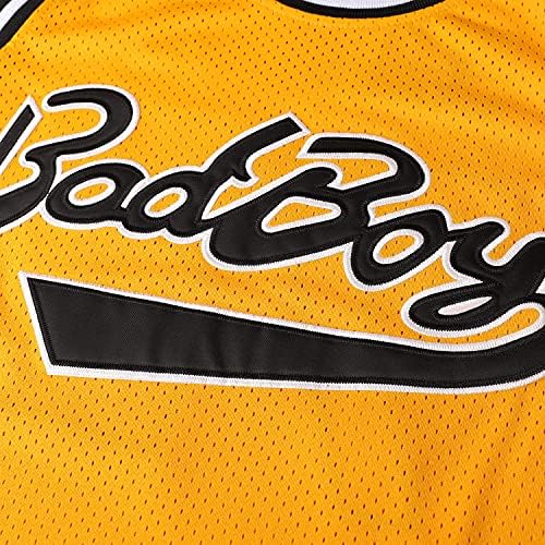 Mesospero Badboy 72 Biggie Smalls филм Озлогласена голема облека од 90 -тите хип -хоп за забавни мажи кошарка дрес