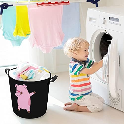 Пепел за перење свињи корпи за складирање корпи со лесни рачки за носење за организатор на облека за играчки