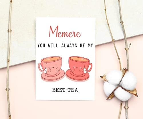 Мере, секогаш ќе бидеш мојата најдобра чаша - Смешна картичка за пено - Најдобра чајна картичка - картичка за Денот на мајката - картичка Memere