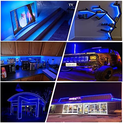 Eagwell ги ажурираше светлата на продавницата, 40 ft 80 парчиња сини продавници за прозорец LED светла 4 сетови 5054 SMD LED LED