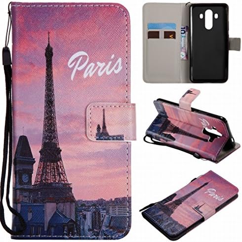 За Huawei Mate 10 Pro Case, Ougger Cover Cover Cass Card Slot PRETIIM PU FLIP CASE MAGNETIC BAMER LOUCH FORSER FOR HUAWEI MATE