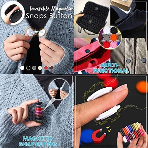 Vovolo Chengyida 10 сетови за шиење материјали за шиење Столк со скриен копче Автоматско магнетно копче DIY торба со двострана магнет копче