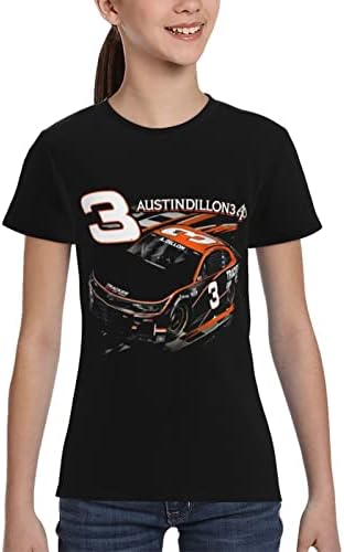 Остин Дилон 3 кошула за Teen Girl & Boy Printing Short Schaive Tee Athletic Classic кошула со екипаж маица маица
