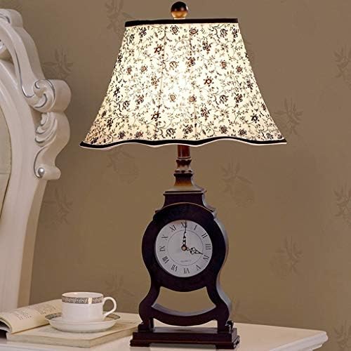 ZSEDP Табела за ламба, ламба за маса во стил на часовникот, искривен бел аспиратор за дневна соба Семејно спална соба во кревет во кревет