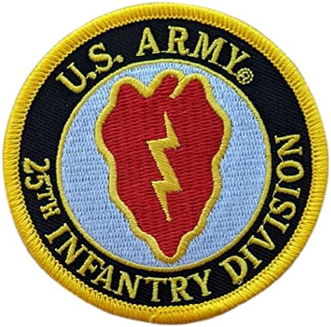 Армијата на САД 25-та пешадиска дивизија, пустина / песок, везена лепенка со лепило од железо