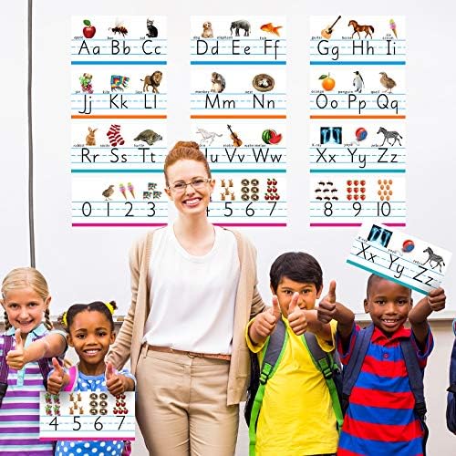 Азбука за билтени поставени ракописи ABC бројни украси за wallидови за предучилишно училиште, градинки во училница игро салата за спални украси за расадник за деца ти?