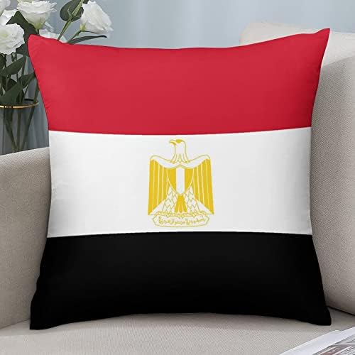 Египетско знаме сет од 2 фрлања за фрлање перници покрива квадратни перници перници за софа кауч за спална соба