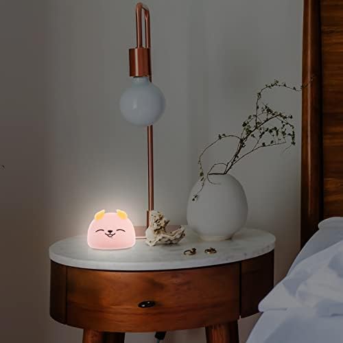 TODDMOMY DODDLER светла цртан филм бебе за полнење на бојата што може да се менува во кревет, светло USB Desktop животно за
