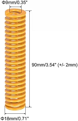 UXCELL 3D печатач умираат пролет, 18мм OD 90мм долга 10 парчиња спирално печат на светло за компресија на светло за компресија,