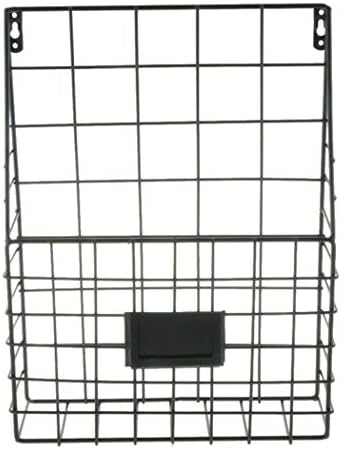Anncus корпа железо што виси корпа црна висина метална монтажна решетка за складирање