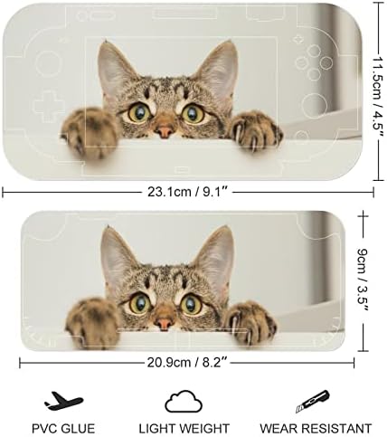 Iousубопитна мачка маче целосна заштитна заштитена налепница за покривање на кожата на налепницата за затрупување компатибилно со прекинувачот и прекинувачот лајт
