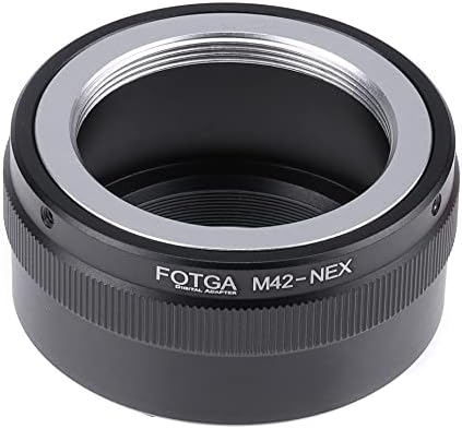 FOTGA Адаптер прстен за леќи за монтирање на завртки M42 до е-монтирана камера без огледала, компатибилен со Sony NEX-7 A7S A7R A7II