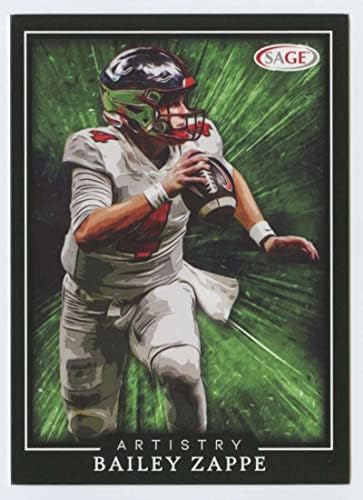 2022 Sage Artistry 32 Bailey Zappe Western Kentucky Hilltoppers RC RC Rookie Football Trading Card