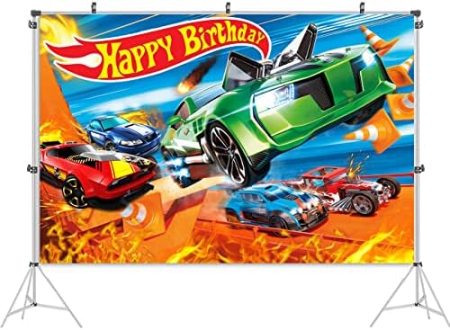 Среќен Роденден Позадина, Топла Автомобил Роденден Материјали Цртан Филм Автомобил Тематските Среќен Роденден Банер Партија Украси
