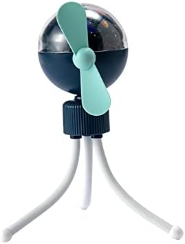 8#RH клип вентилатор со флексибилен TR 360 ° ротирачки тивок USB клип на вентилаторот со шарена ламба за проекција со 3 брзини за исклучување на патувањето