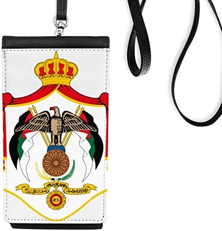 Jordanордан Азија Национален амблем телефонски паричник чанта што виси мобилна торбичка црн џеб