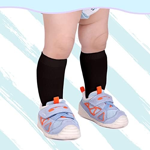 Мини ангел бебе колено високи чорапи бутовите високи чорапи Беспрекорни чорапи со памук за новороденчиња за новороденчиња момчиња девојчиња 5 пара пара