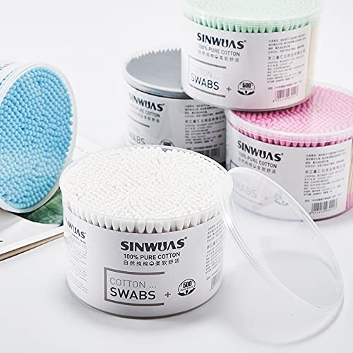 500/1000 парчиња двоглави памучни брисеви за Еднократна Употреба стерилен отстранувач на шминка дезинфекција отстранување на уши памучни