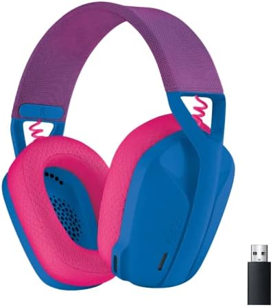 Logitech G435 Lightspeed И Bluetooth Безжични Слушалки За Игри - лесни слушалки за уво, вградени микрофони, 18h батерија, компатибилни
