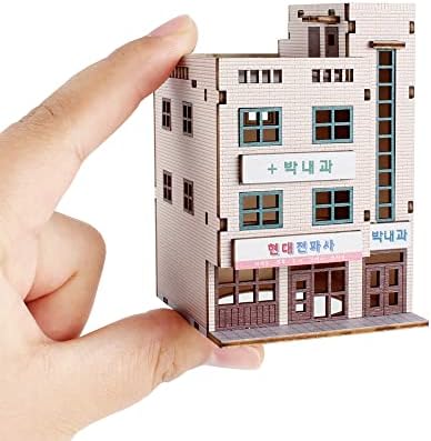 Млад Модел [К-Екипаж] Младомоделер корејски 3Д Дрвени Загатки Креативни Играчки Комплети За Градење Модели-Клиника За Интерна Медицина 1970-Ти