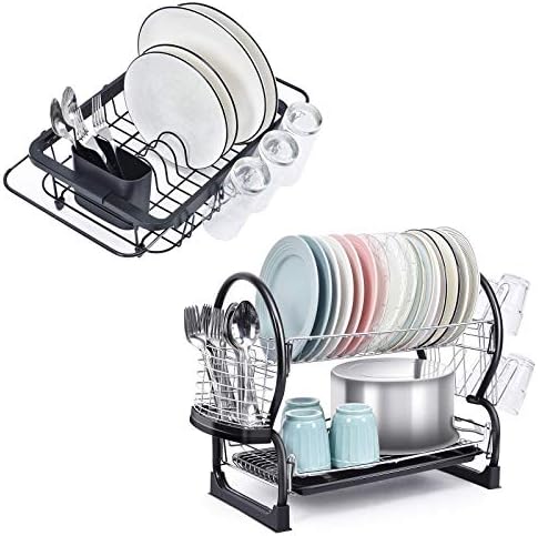 TOOLF Exprognable Dish Rack + 2-ниво на садови за сушење на садови