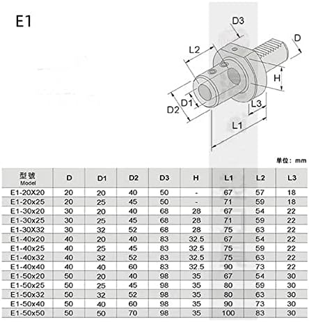 Носител на алатка VDI E1-40-16 / E1-40-20 / E1-40-25 / E1-40-32 / E1-40-40 за CNC машина