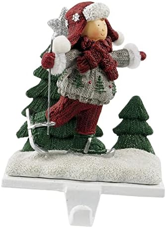 Есскирла Божиќ Снежан, кука за порибување на кука, Божиќна декорација Традиционална скулптура подарок за порибување на арт, држач
