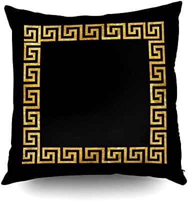 CapsceOll Фрла перница покривка златна перница капаче 20x20 инчи домашен декор патент квадрат класичен стил перница за човек
