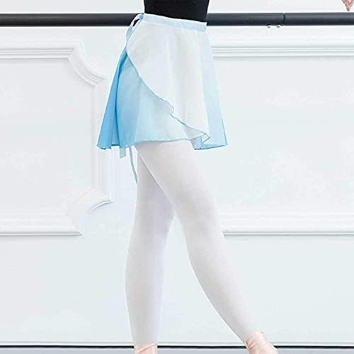 Kkmeter Women Gradient Chiffon Ballet Wrap Stap Staps Asimmetric Dance Skate Over Charf Tutu Miniskirt