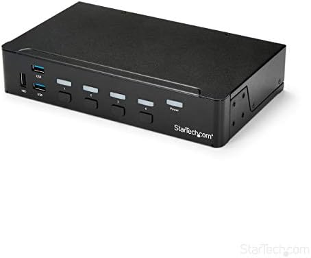 StarTech.com StarTech.com 4-Порт Двојна Монитор HDMI Kvm Прекинувач Со Аудио &засилувач; USB 3.0 центар-4K 30Hz-4 КОМПЈУТЕР Mac Компјутер Kvm Прекинувач Кутија ЗА HDMI Дисплеј