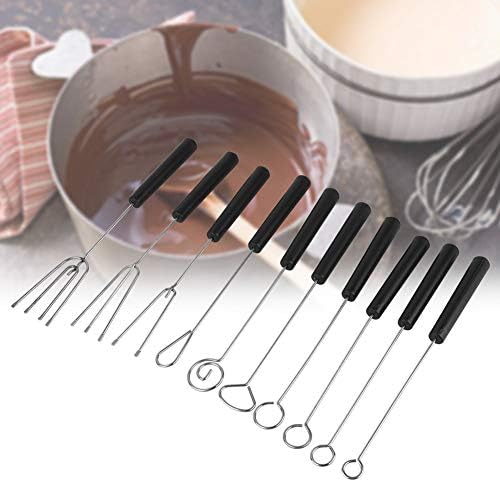10 парчиња Самостојни Материјали За Печење Вилушка За Потопување Чоколадо Од Нерѓосувачки Челик