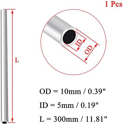 ОФОВИН 6063 Алуминиумска Тркалезна Цевка 10мм Од 5мм Внатрешна Диа 300мм Должина Беспрекорна Алуминиумска Права Цевка ЗА Проекти