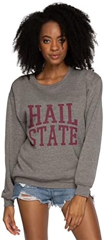 Службеник на Државниот универзитет во приградски немири Мисисипи основана училишна врба женска долга ракав руно џемпер