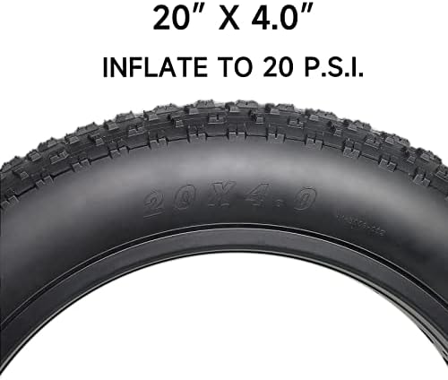 Сет на гуми за велосипеди со велосипеди со хиклин, 20/26x4,0 инчи за замена на електрични велосипеди гуми плус велосипедски цевки и лостови за гуми компатибилен широк п